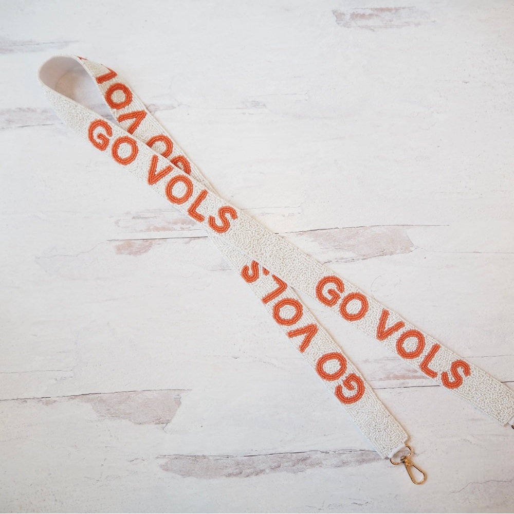 Beaded Tennessee Volunteers Collegiate Game Day Purse Strap